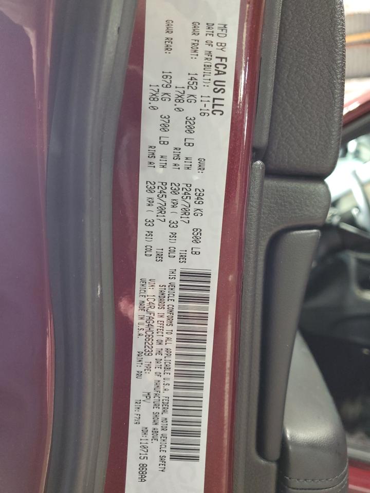 2017 Jeep Grand Cherokee VIN 1C4RJFAG4HC662239 Copart auction photo, front end damage thumbnail 15