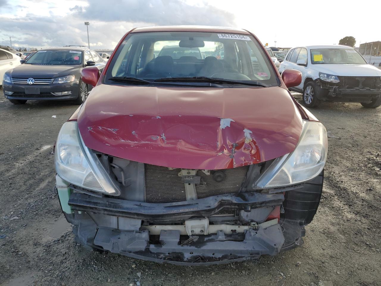 2010 Nissan Versa VIN 3N1BC1AP7AL422548 Copart auction photo, front end damage thumbnail 5