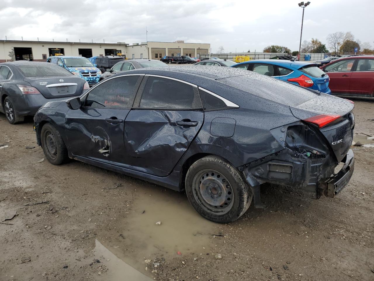 2018 Honda Civic VIN 19XFC2F56JE007513 Copart auction photo, rear end / front end damage thumbnail 2