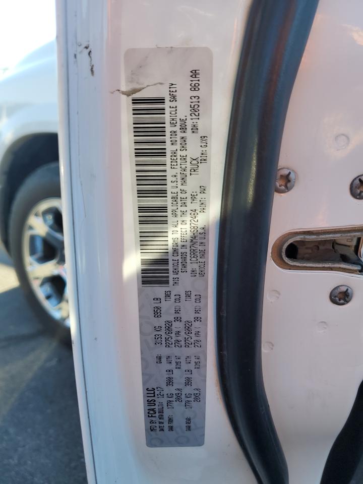 2017 RAM 1500 VIN 1C6RR7NM4HS872464 Copart auction photo, minor dent/scratches damage thumbnail 12