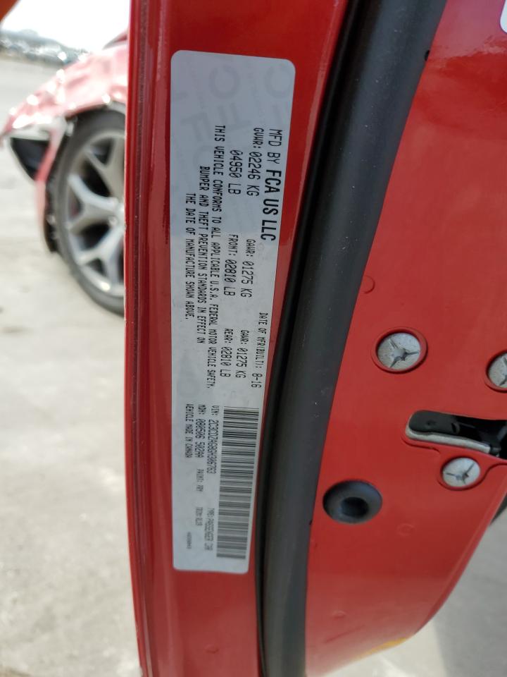 2016 Dodge Challenger VIN 2C3CDZAG8GH306763 Copart auction photo, front end damage thumbnail 12