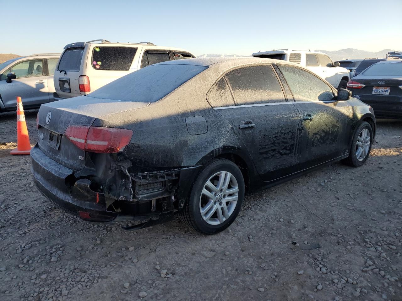 2017 Volkswagen Jetta VIN 3VW2B7AJXHM213515 Copart auction photo, rear end damage thumbnail 3