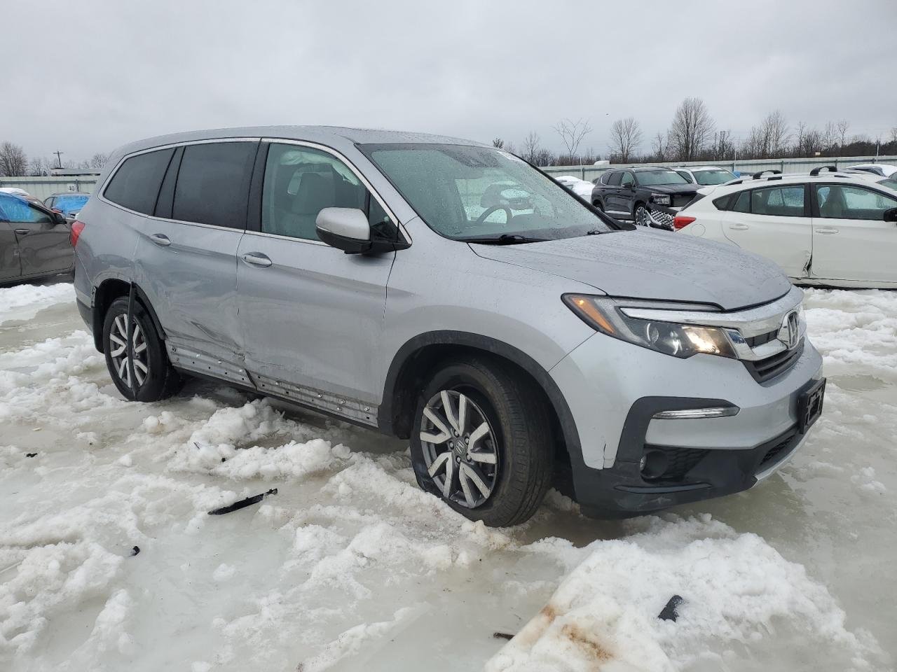 2022 Honda Pilot VIN 5FNYF6H55NB037784 Copart auction photo, side damage thumbnail 4