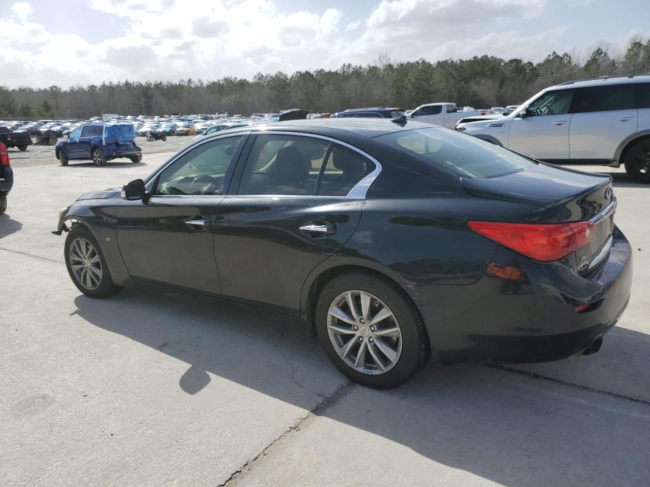 2014 Infiniti Q50 VIN JN1BV7AR3EM690281 Copart auction photo, front end damage thumbnail 2