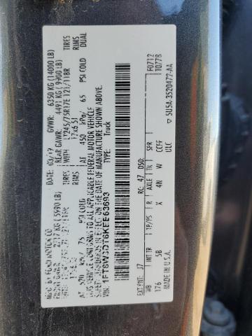 2019 Ford F350 VIN 1FT8W3DT6KEE63693 Copart auction photo, front end / all over damage thumbnail 13
