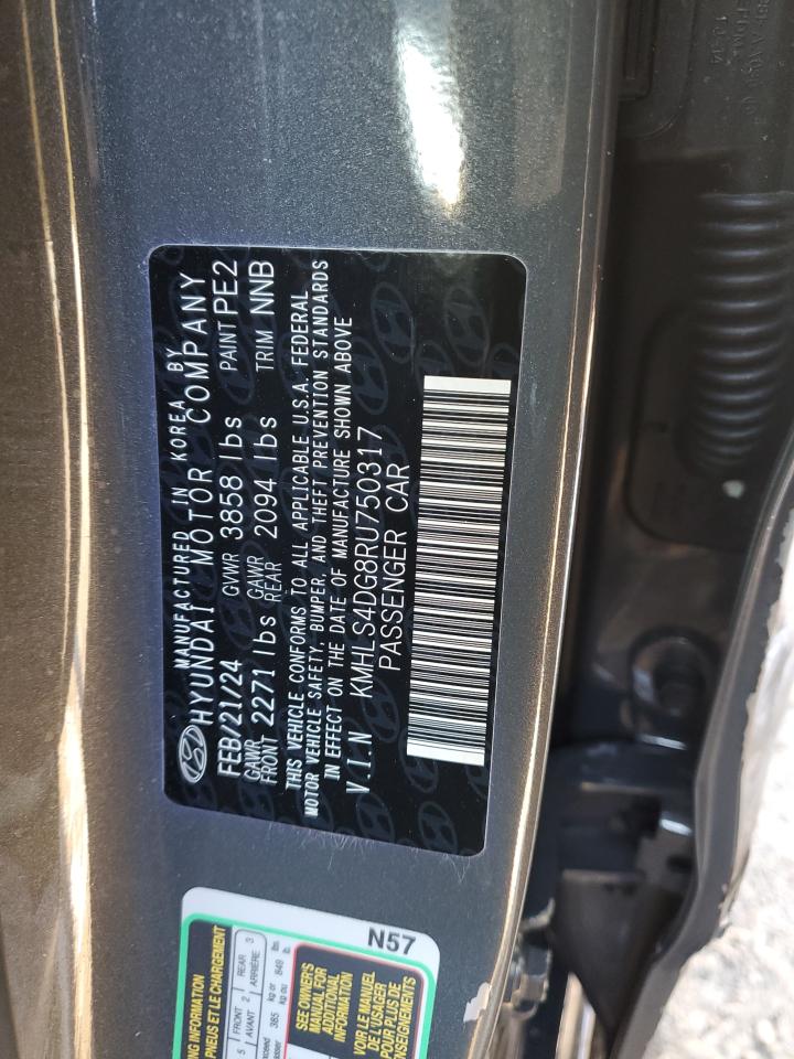 2024 Hyundai Elantra VIN KMHLS4DG8RU750317 Copart auction photo, front end / side damage thumbnail 14