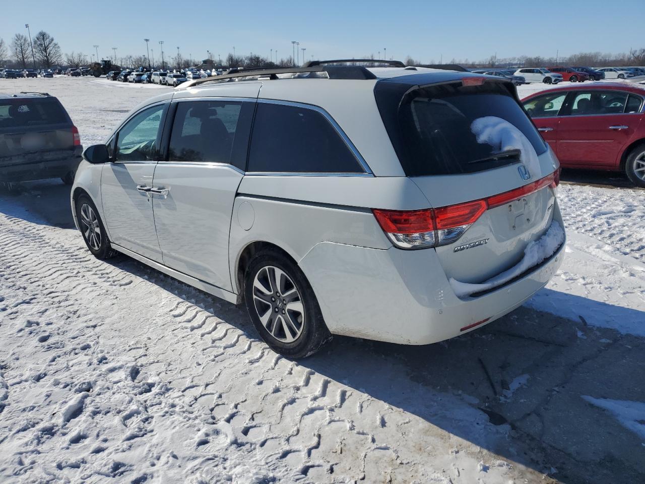 2015 Honda Odyssey VIN 5FNRL5H91FB098996 Copart auction photo, side damage thumbnail 2