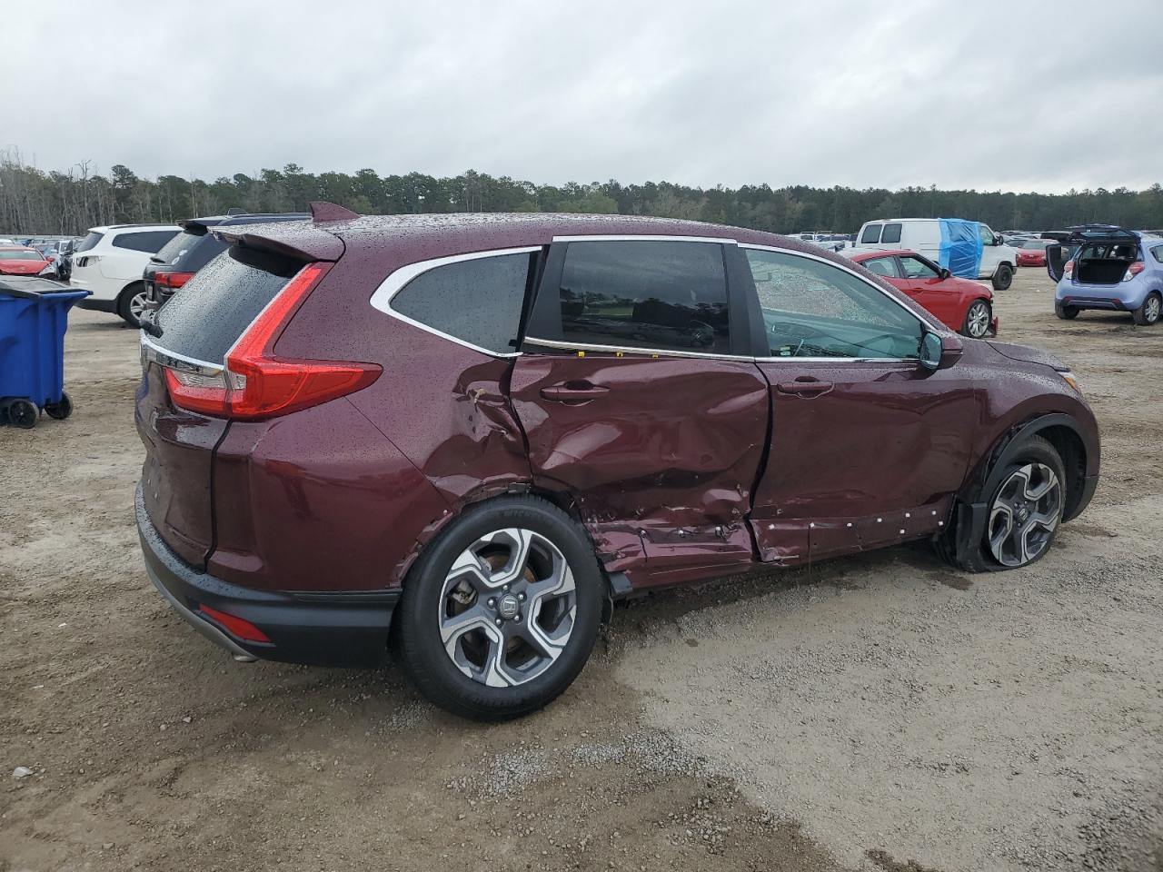 2018 Honda CR-V VIN 7FARW1H85JE032214 Copart auction photo, side / rear end damage thumbnail 3