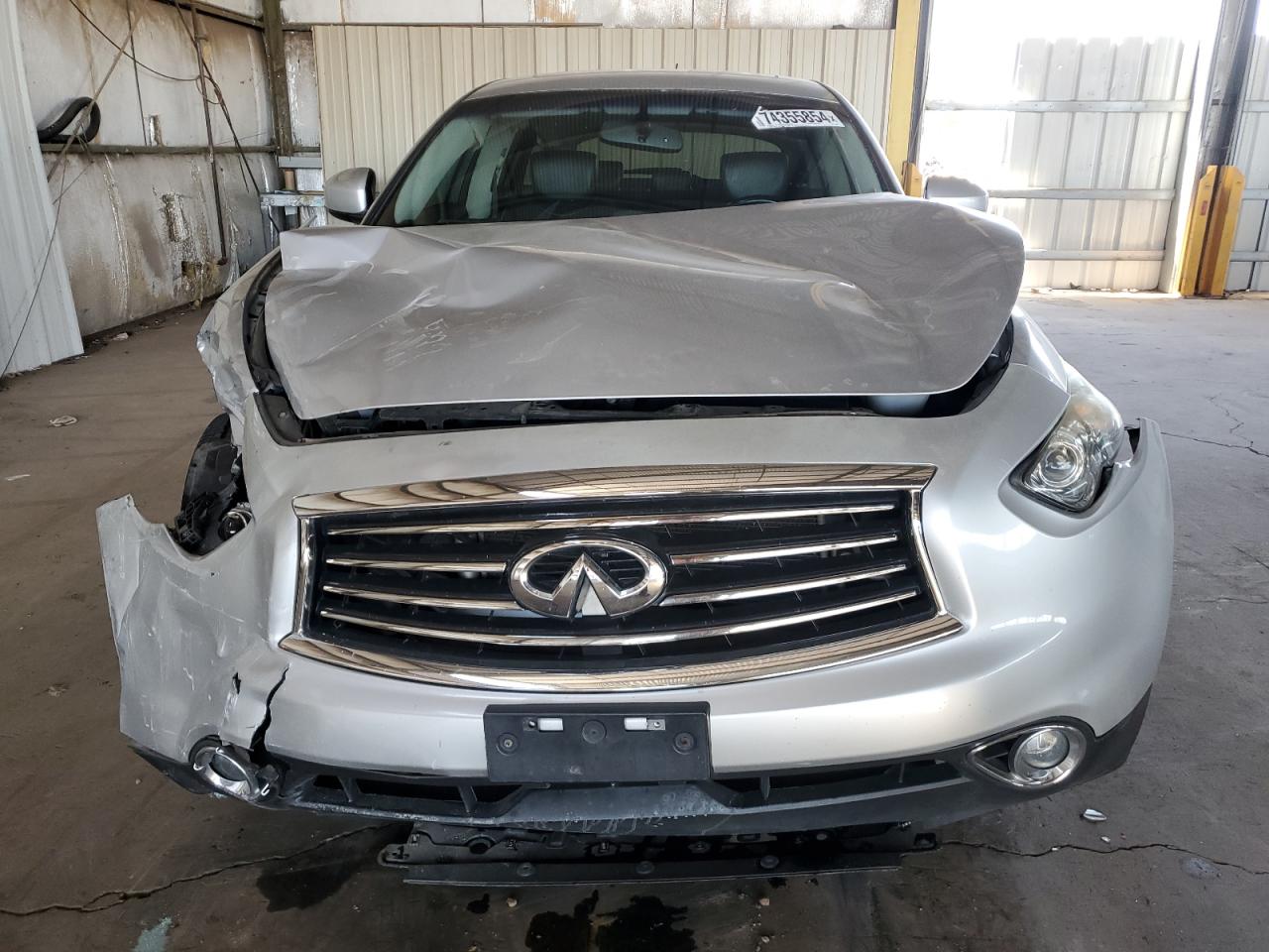 2014 Infiniti QX70 VIN JN8CS1MW9EM413342 Copart auction photo, front end damage thumbnail 5