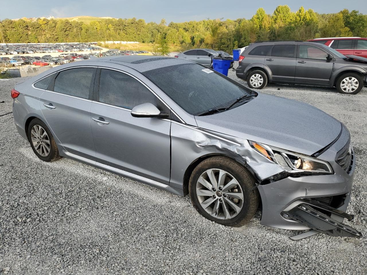 2017 Hyundai Sonata VIN 5NPE34AF2HH575559 Copart auction photo, front end damage thumbnail 4