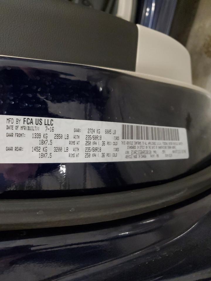 2017 Chrysler Pacifica VIN 2C4RC1EG8HR538120 Copart auction photo, rear end damage thumbnail 13