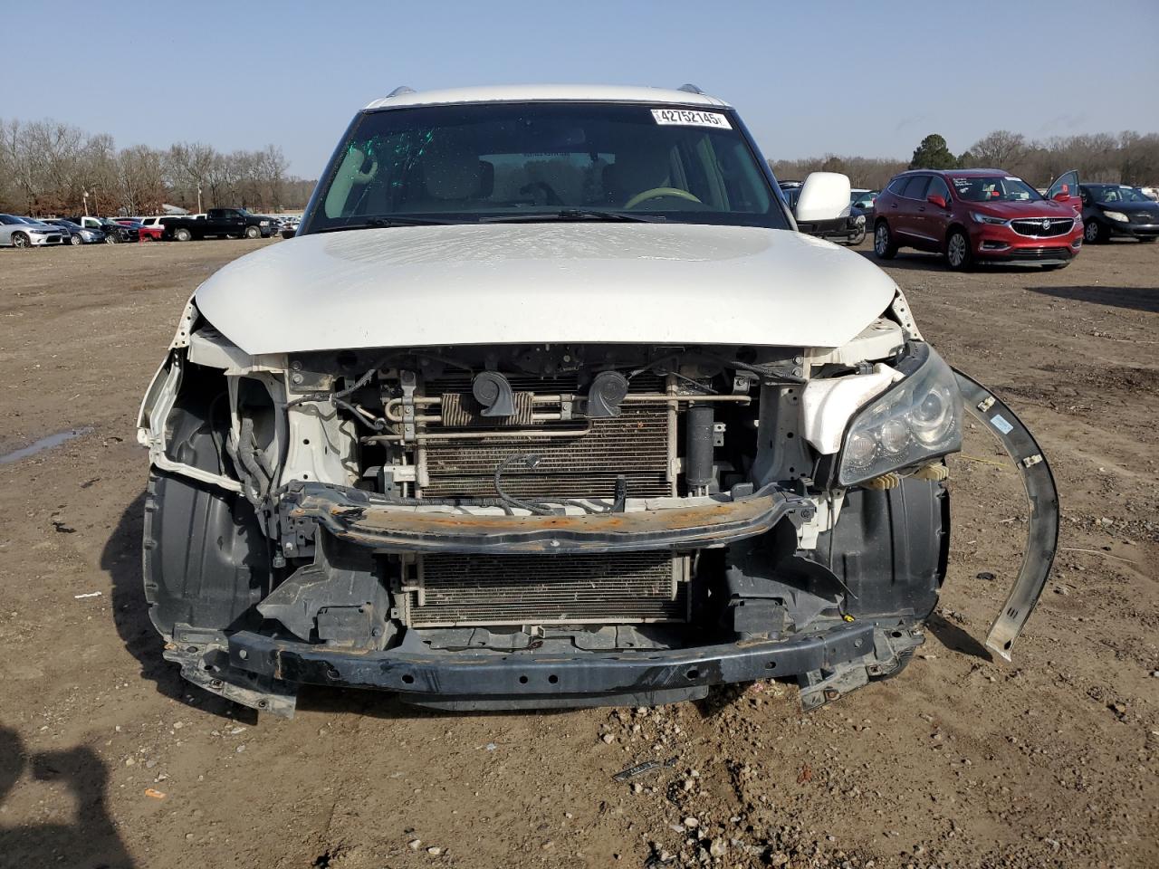 2014 Infiniti QX80 VIN JN8AZ2NE7E9067972 Copart auction photo, front end / mechanical damage thumbnail 5
