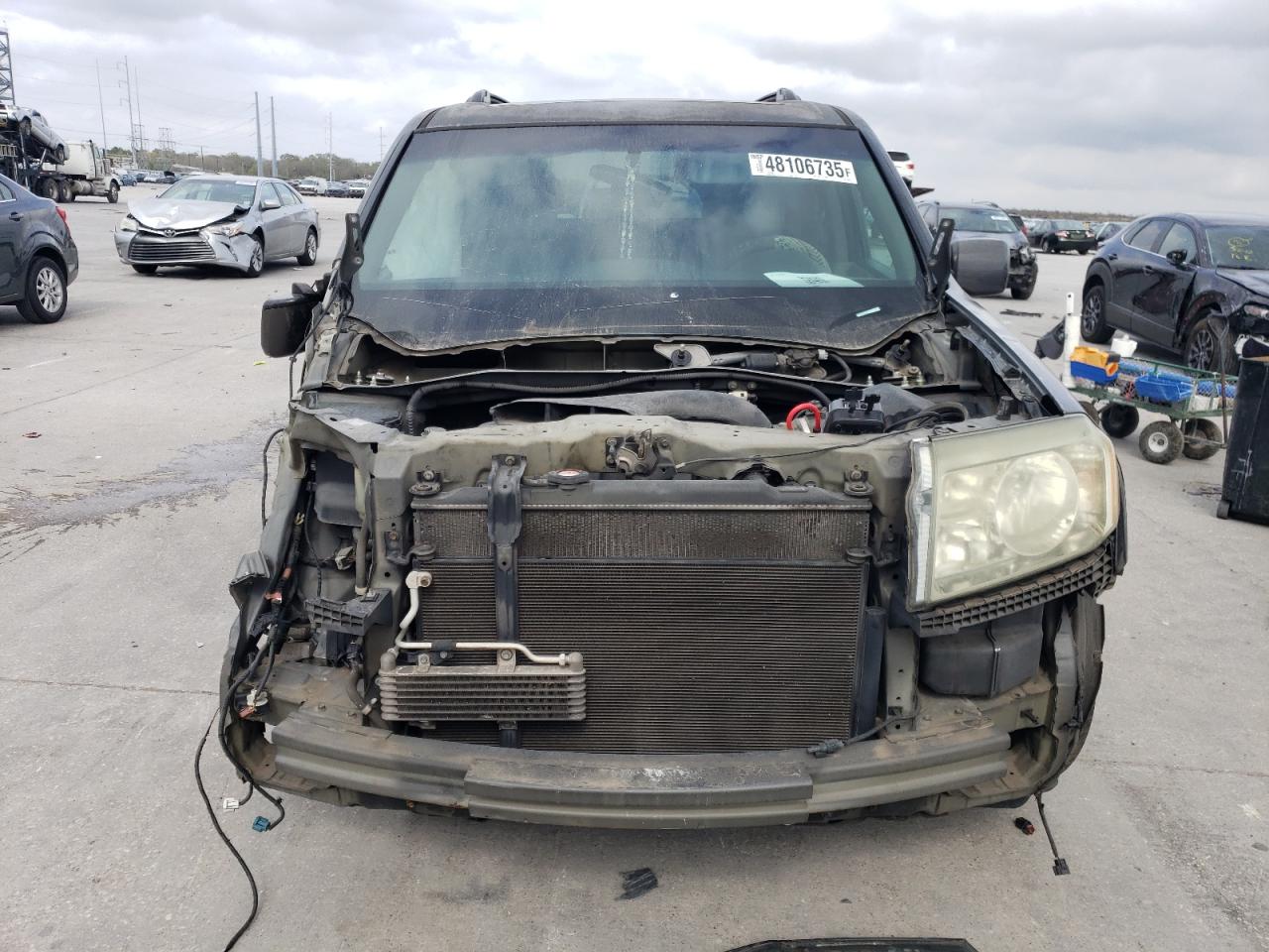 2011 Honda Pilot VIN 5FNYF3H56BB028697 Copart auction photo, front end damage thumbnail 5
