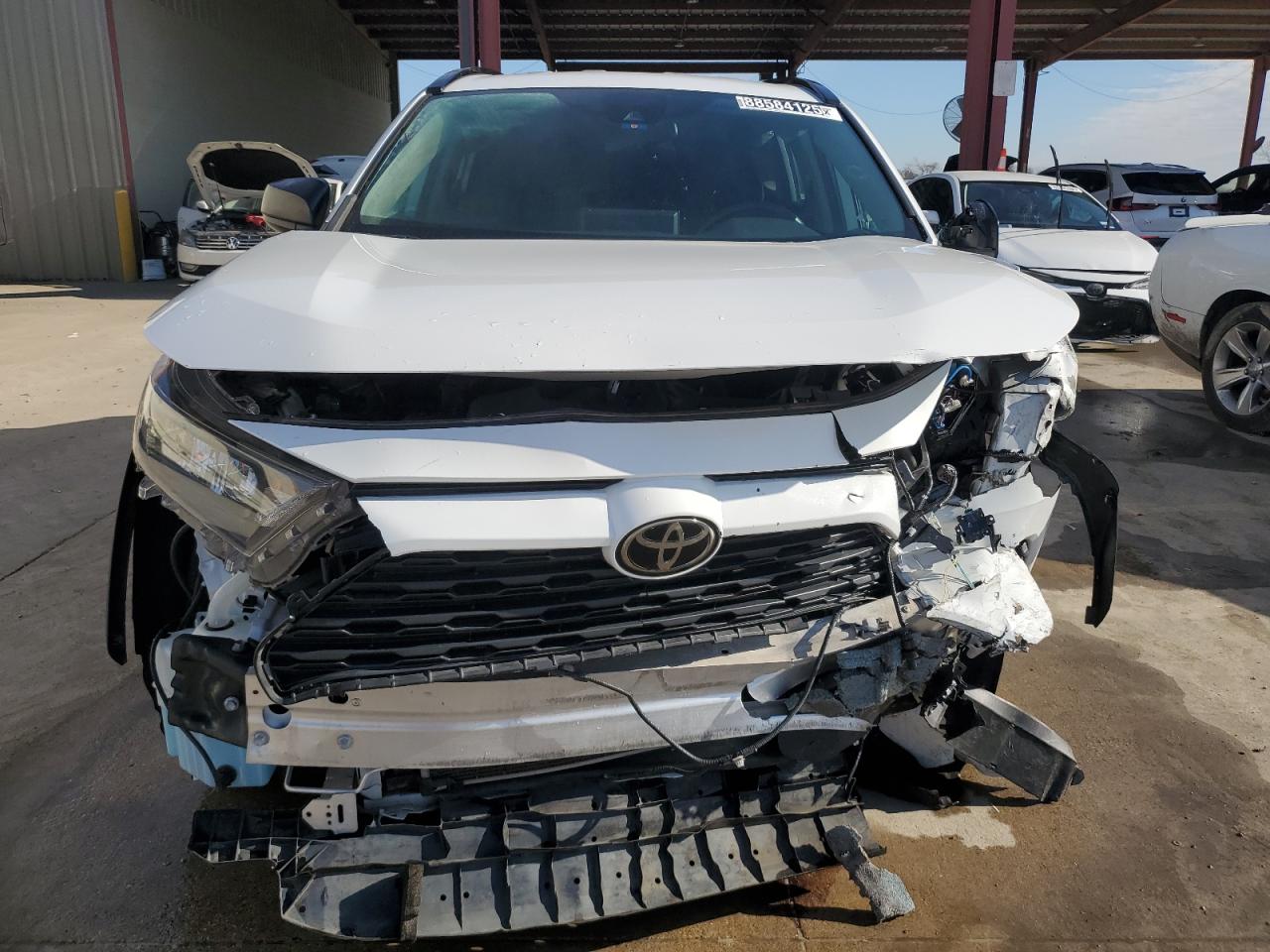 2021 Toyota RAV 4 VIN 2T3F1RFVXMW192012 Copart auction photo, front end / side damage thumbnail 5