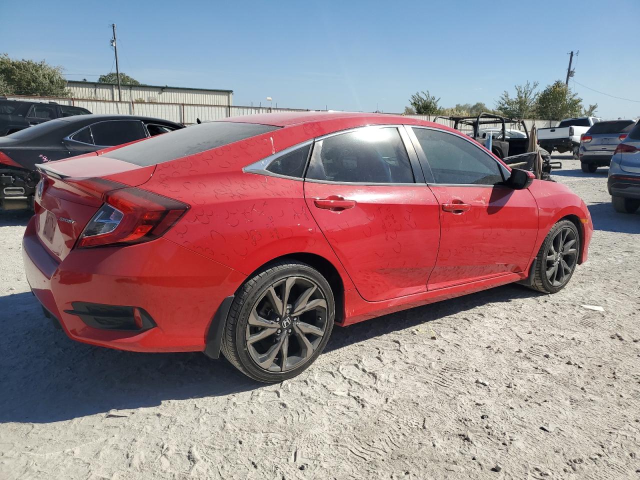 2021 Honda Civic VIN 2HGFC2F85MH521339 Copart auction photo, hail damage thumbnail 3