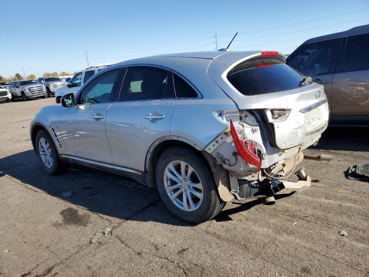 2017 Infiniti QX70 VIN JN8CS1MW1HM412254 Copart auction photo, rear end damage thumbnail 2