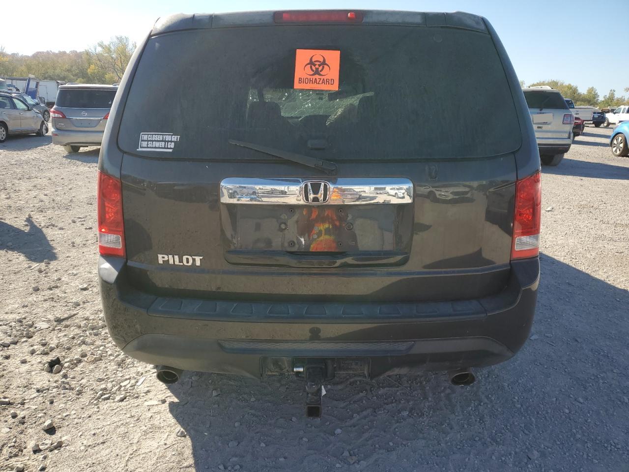 2013 Honda Pilot VIN 5FNYF3H48DB014617 Copart auction photo, front end / top/roof damage thumbnail 6