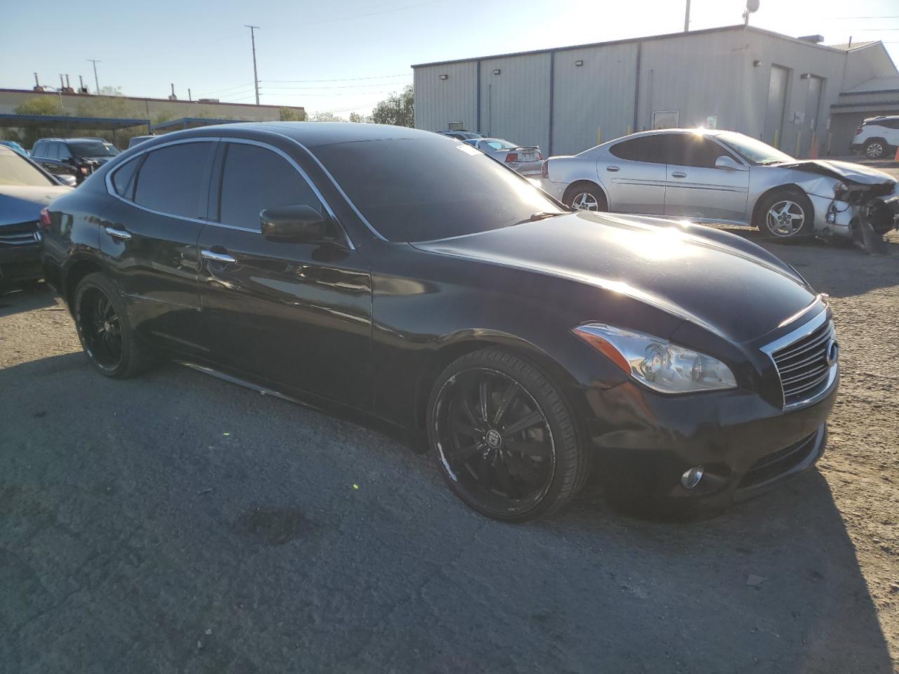 2013 Infiniti M VIN JN1BY1AP9DM511467 Copart auction photo, side damage thumbnail 4