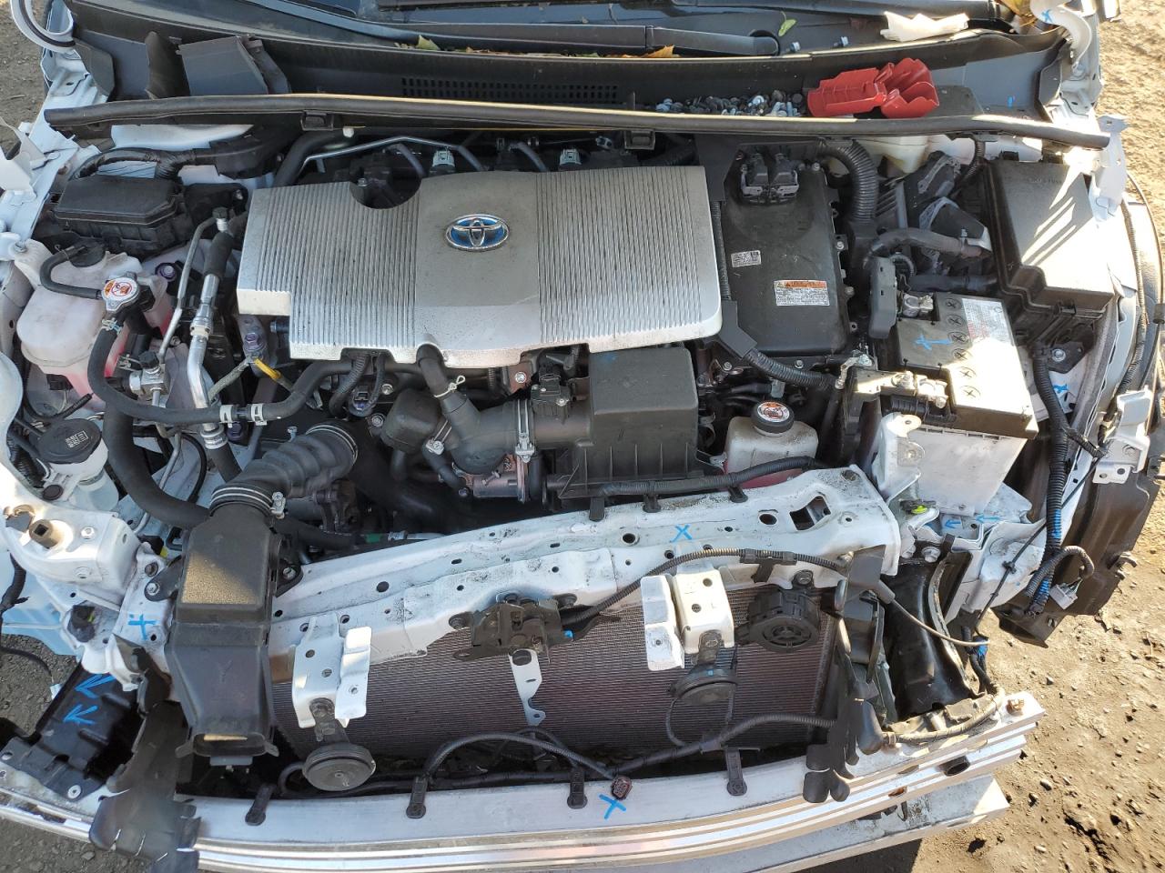 2021 Toyota Prius VIN JTDL9MFU1M3027104 Copart auction photo, front end / frame damage damage thumbnail 11