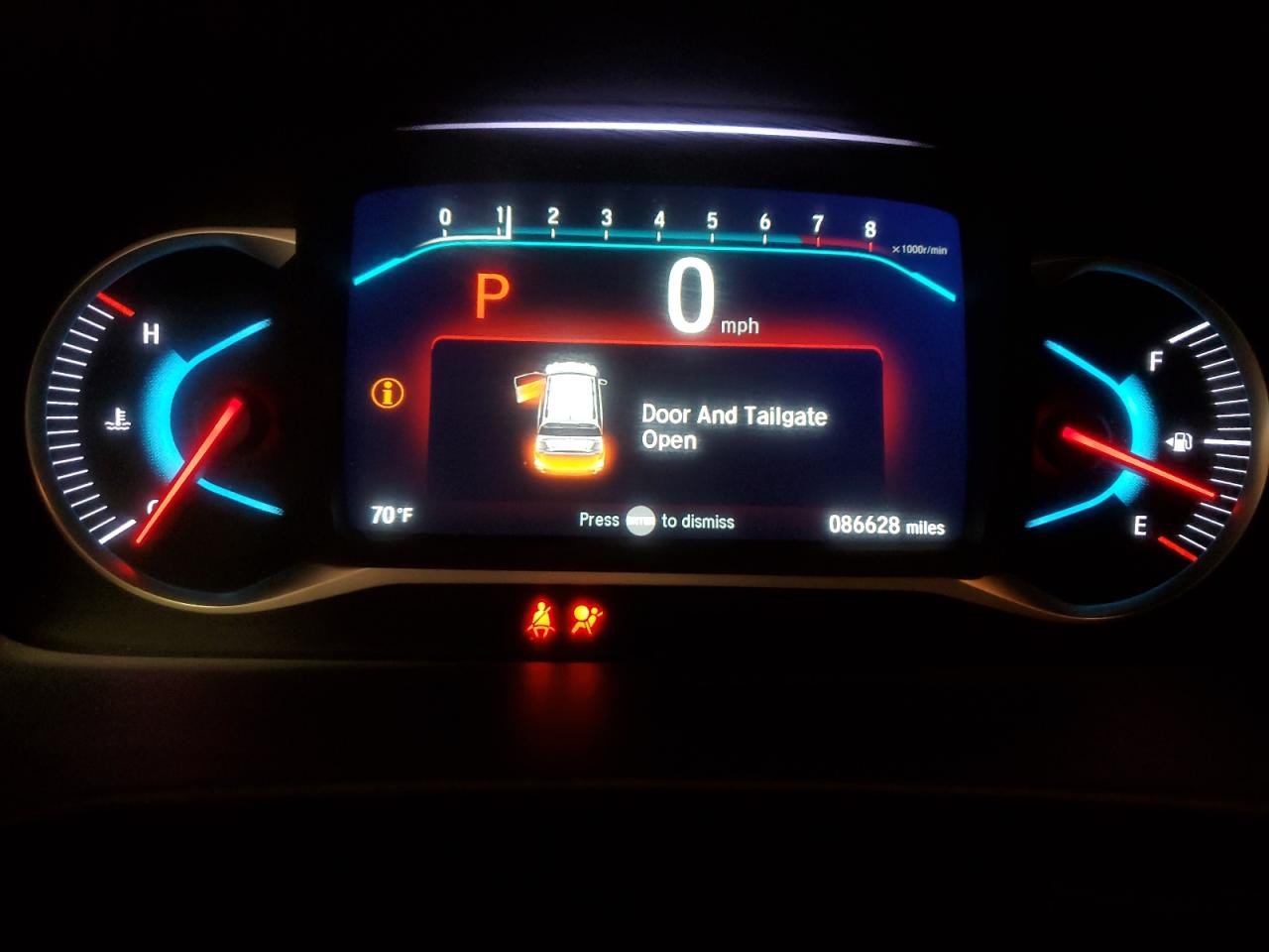2019 Honda Pilot VIN 5FNYF6H57KB012459 Copart auction photo, front end / side damage thumbnail 9