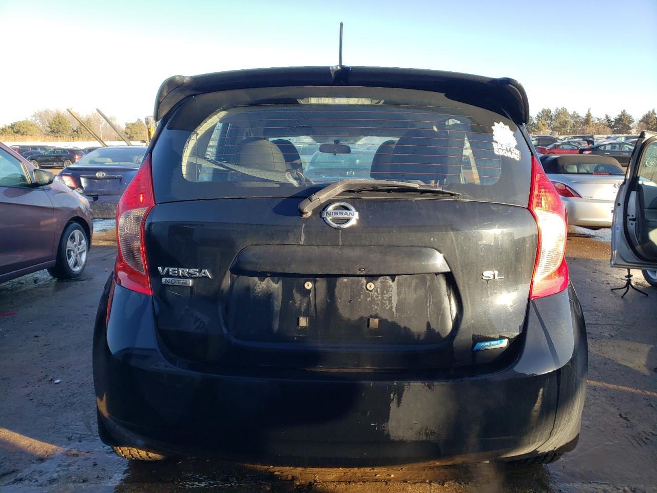 2014 Nissan Versa VIN 3N1CE2CPXEL399550 Copart auction photo, side damage thumbnail 6