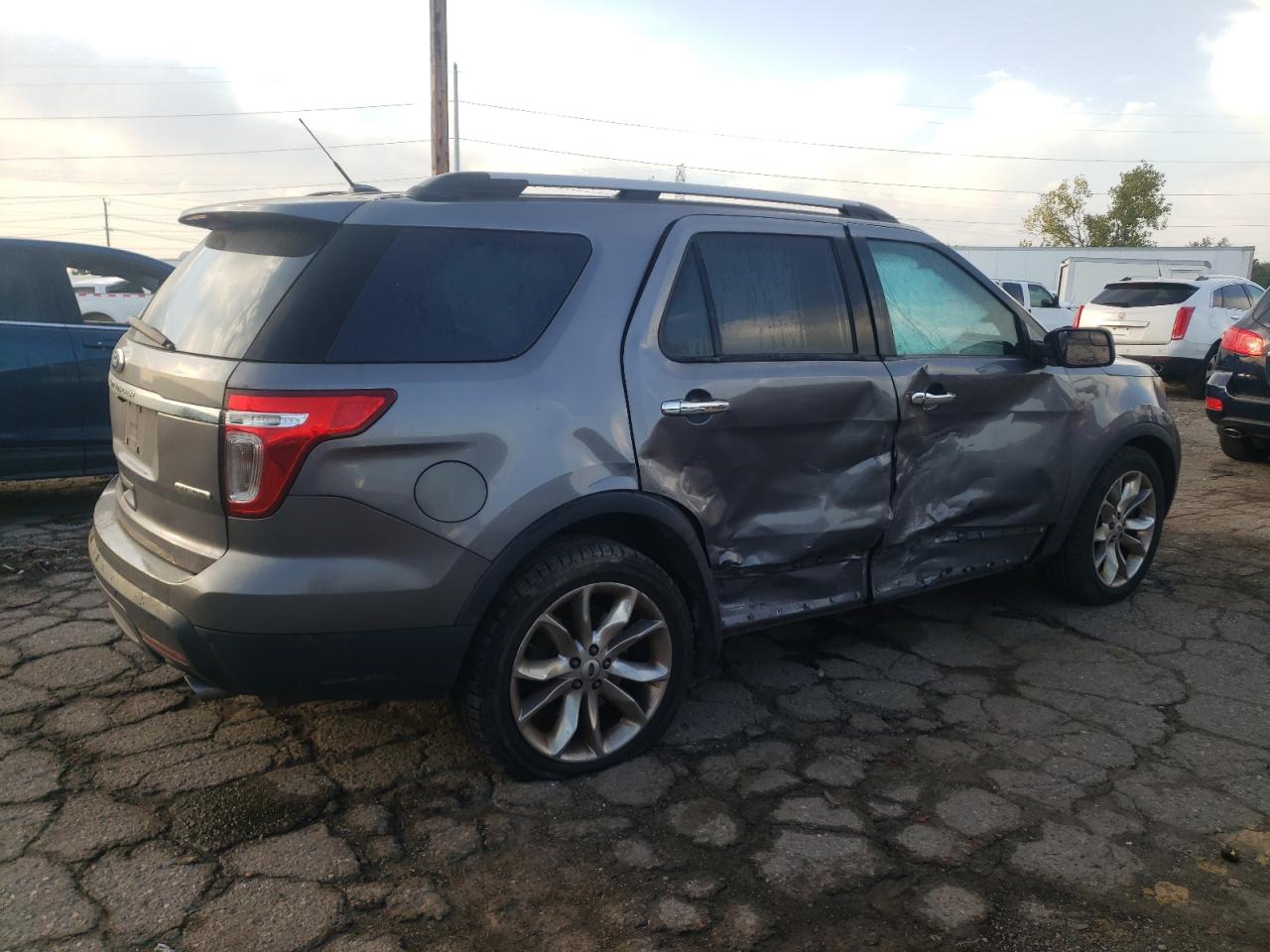 2014 Ford Explorer VIN 1FM5K7D8XEGA07363 Copart auction photo, side damage thumbnail 3