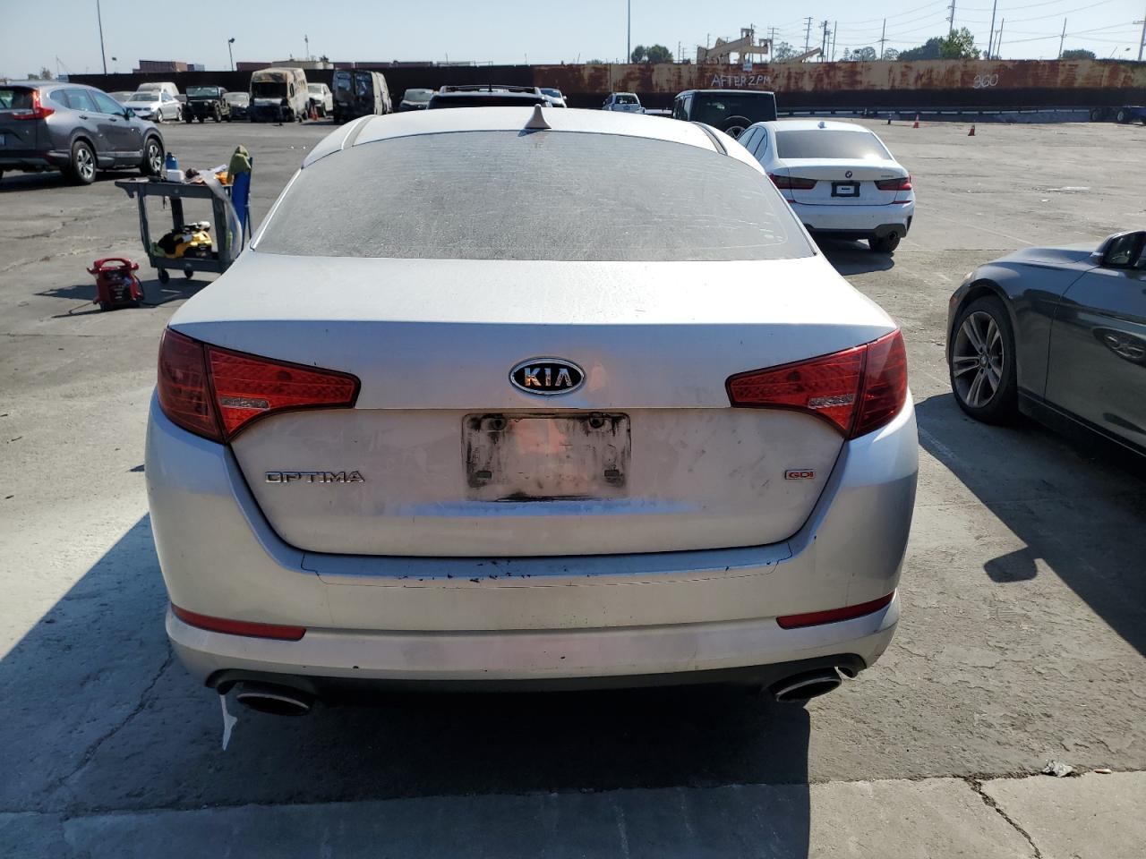 2012 KIA Optima VIN 5XXGM4A72CG023370 Copart auction photo, vandalism / burn - engine damage thumbnail 6