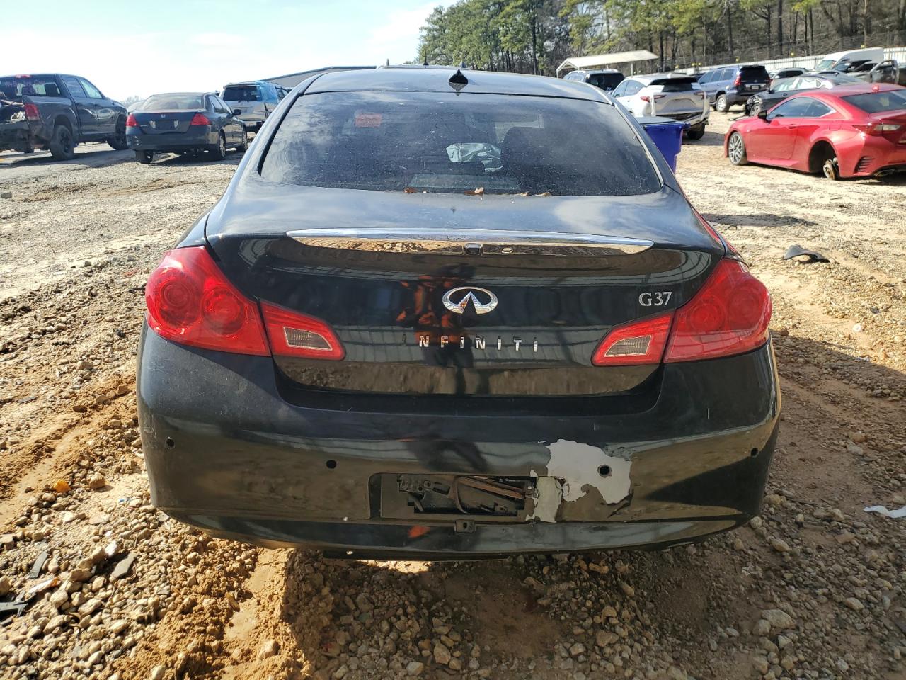 2013 Infiniti G VIN JN1CV6AR8DM752173 Copart auction photo, front end / rear end damage thumbnail 6