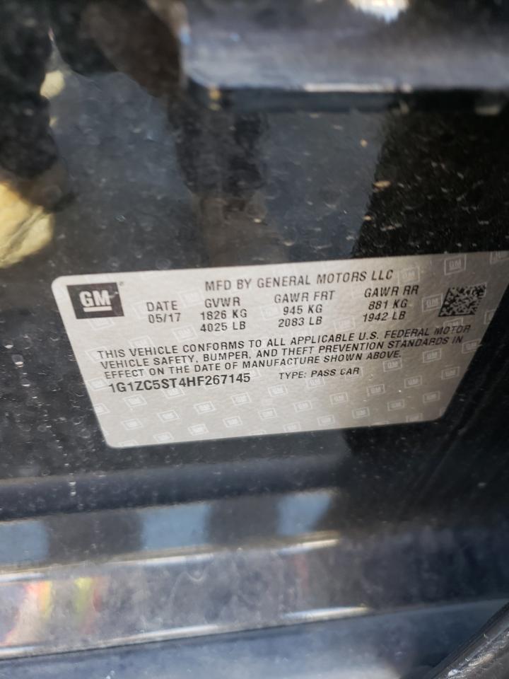 2017 Chevrolet Malibu VIN 1G1ZC5ST4HF267145 Copart auction photo, front end damage thumbnail 15