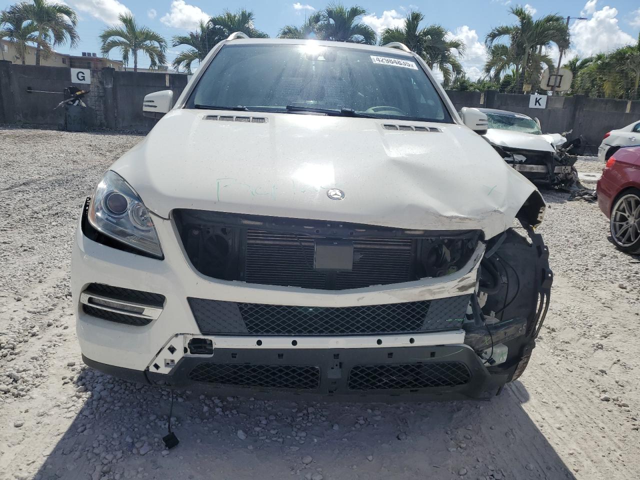 2013 Mercedes-Benz M-klasse VIN 4JGDA5HB4DA211845 Copart auction photo, front end damage thumbnail 5
