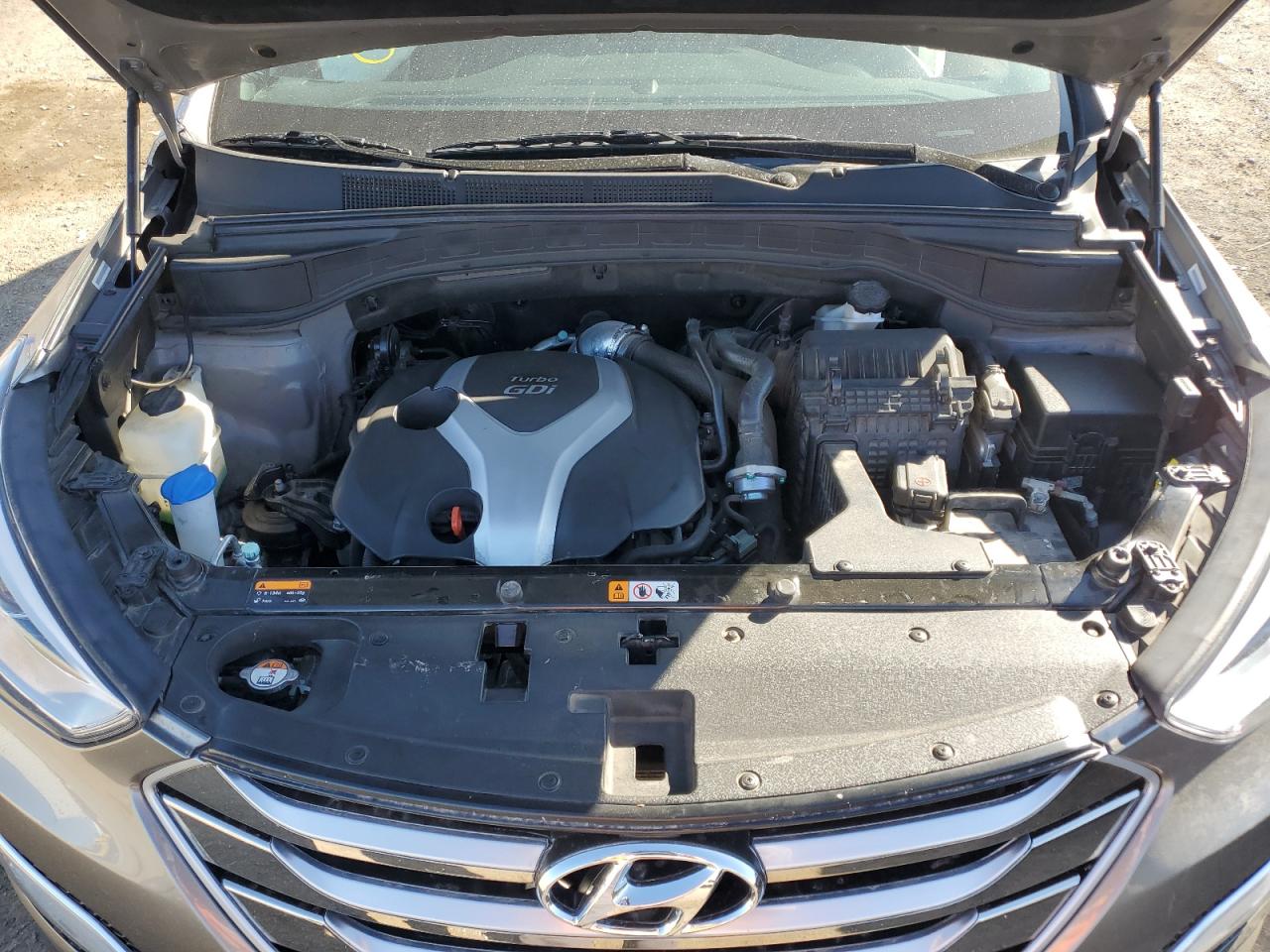 2015 Hyundai Santa Fe VIN 5XYZW4LA1FG245989 Copart auction photo, all over / undercarriage damage thumbnail 12