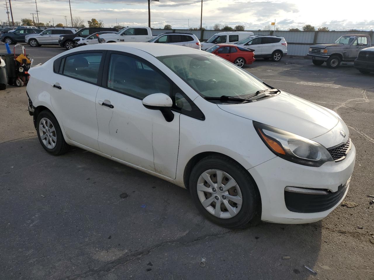 2016 KIA Rio VIN KNADM4A37G6563542 Copart auction photo, rear end damage thumbnail 4