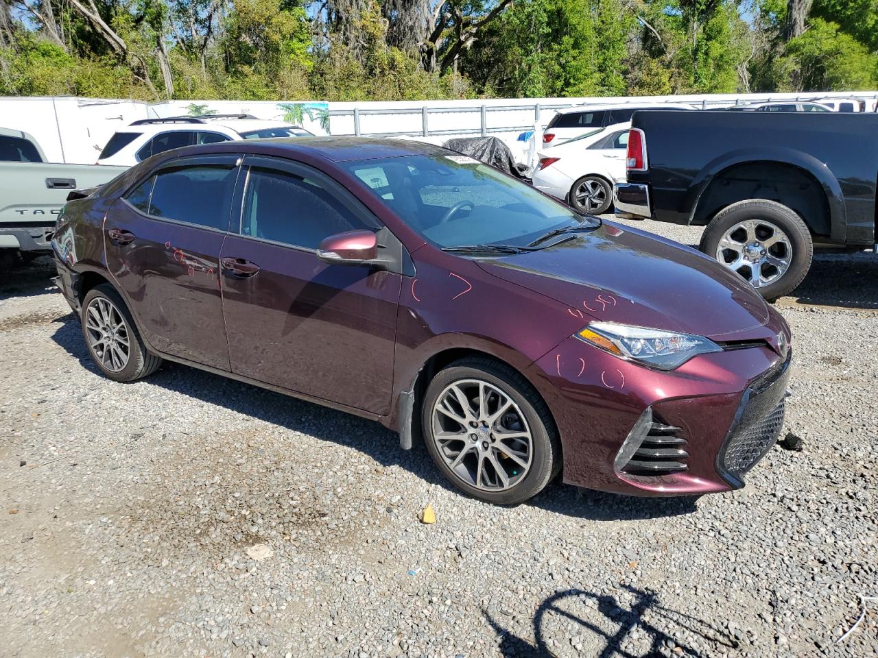 2017 Toyota Corolla VIN 5YFBURHE8HP608707 Copart auction photo, rear end damage thumbnail 4