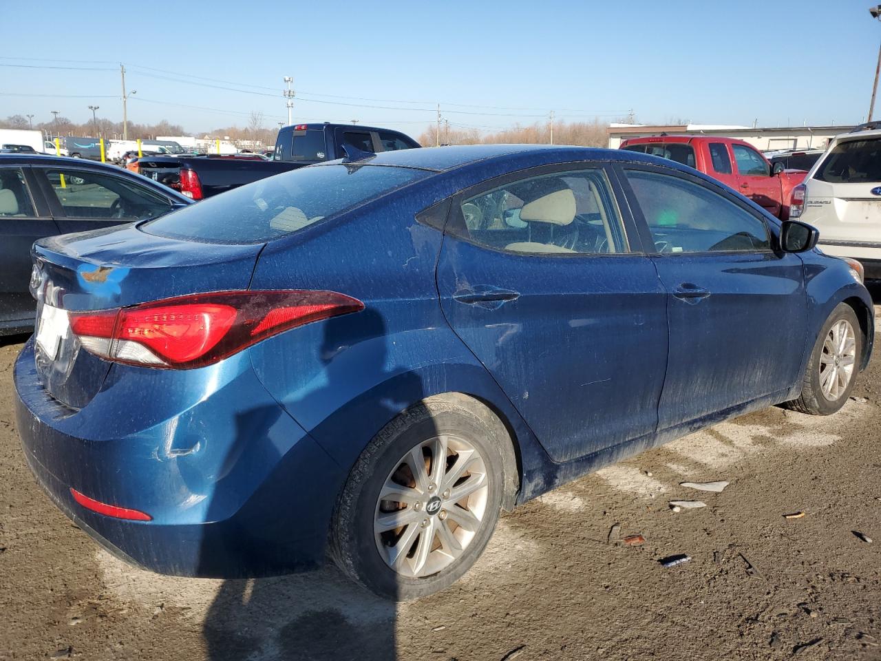 2014 Hyundai Elantra VIN KMHDH4AE2EU153258 Copart auction photo, front end / rear end damage thumbnail 3
