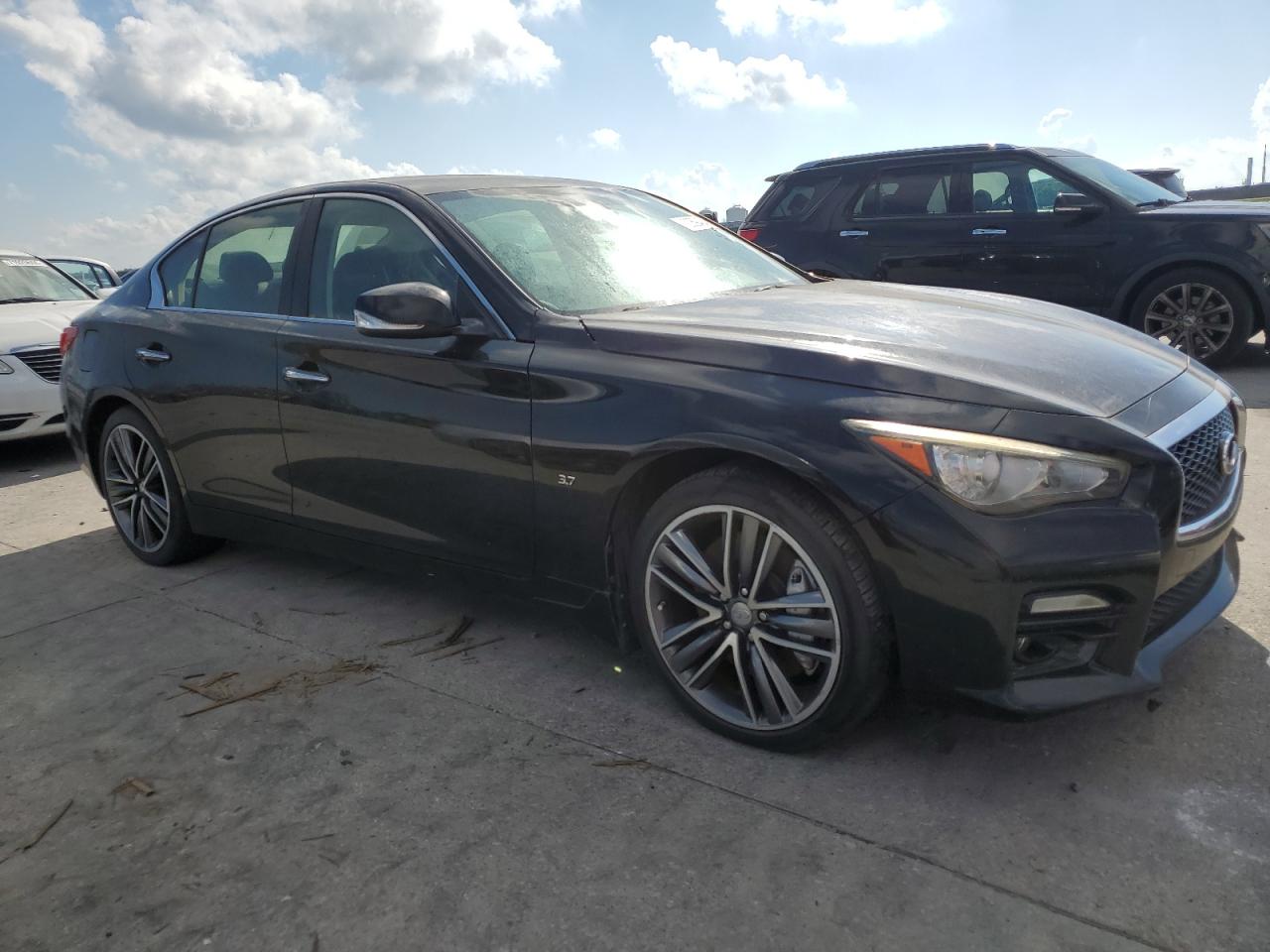 2014 Infiniti Q50 VIN JN1BV7AR2EM707247 Copart auction photo, water/flood / minor dent/scratches damage thumbnail 4