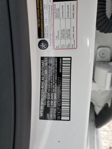 2022 Mercedes-Benz E-klasse VIN W1KZF8DB9NB016277 Copart auction photo, all over damage thumbnail 12