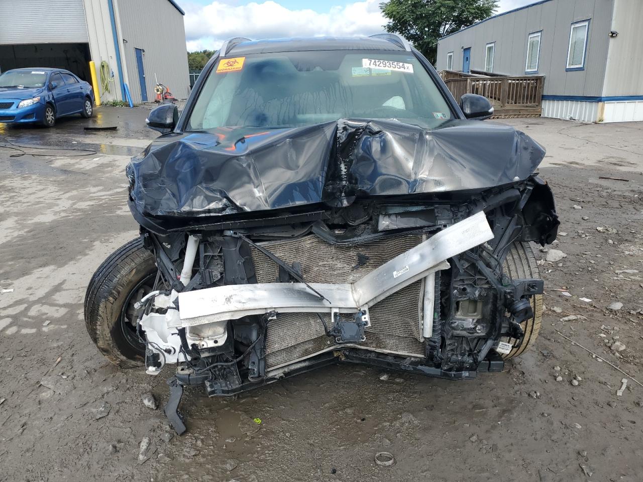2022 Hyundai Santa Fe VIN 5NMS6DAJ3NH401717 Copart auction photo, front end / undercarriage damage thumbnail 5
