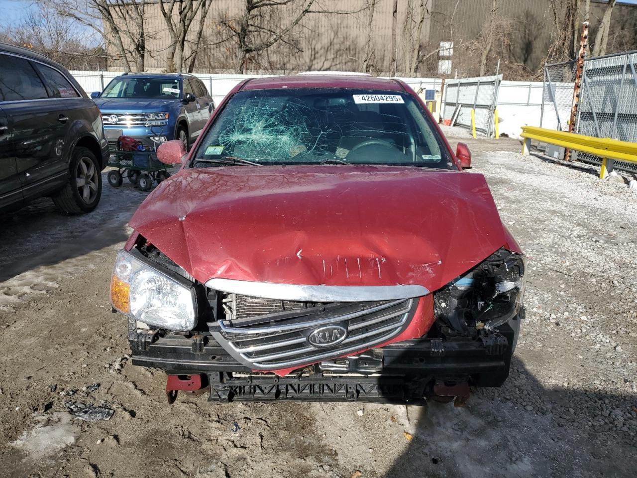 2009 KIA Spectra VIN KNAFE222495661159 Copart auction photo, front end damage thumbnail 5