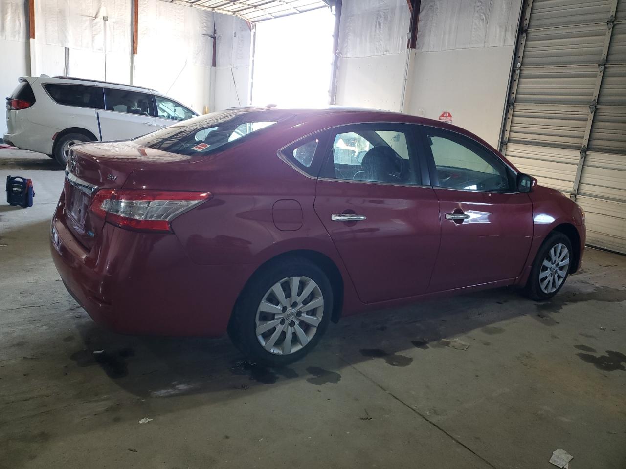 2013 Nissan Sentra VIN 3N1AB7APXDL664871 Copart auction photo, side / front end damage thumbnail 3