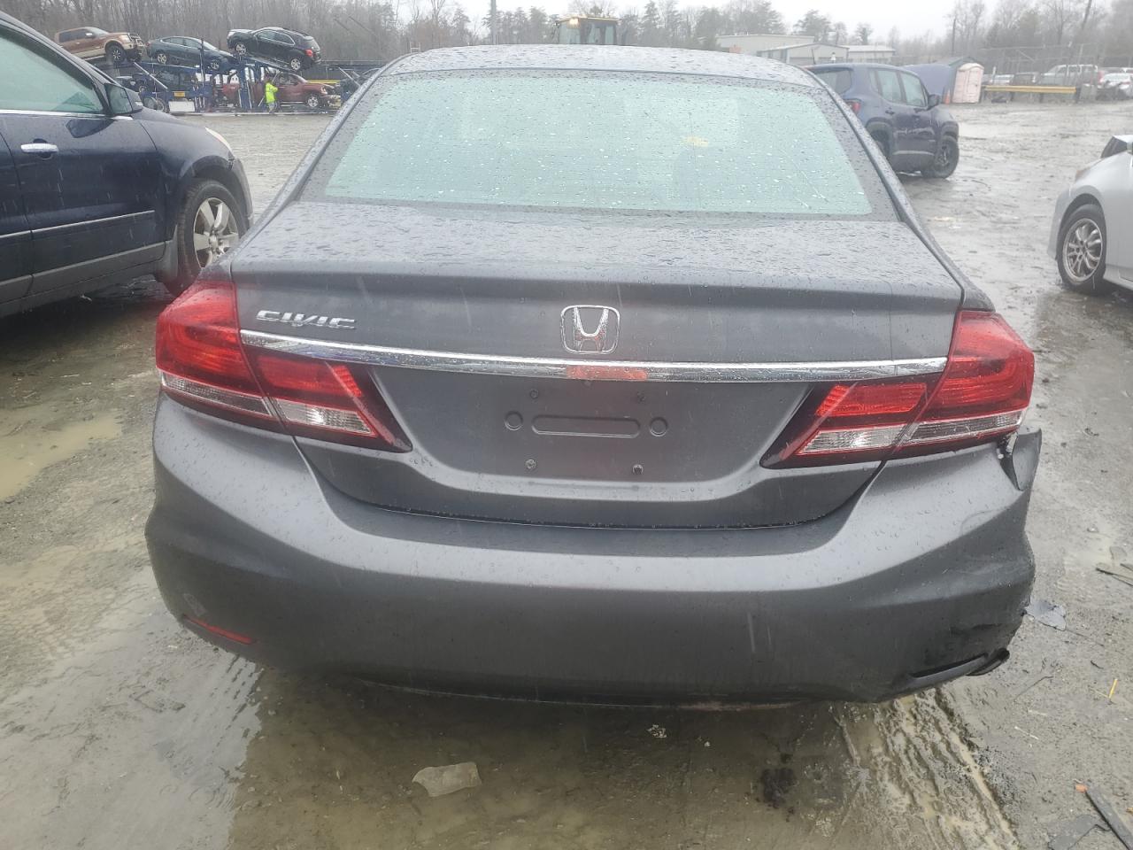 2013 Honda Civic VIN 19XFB2F55DE262242 Copart auction photo, rear end damage thumbnail 6