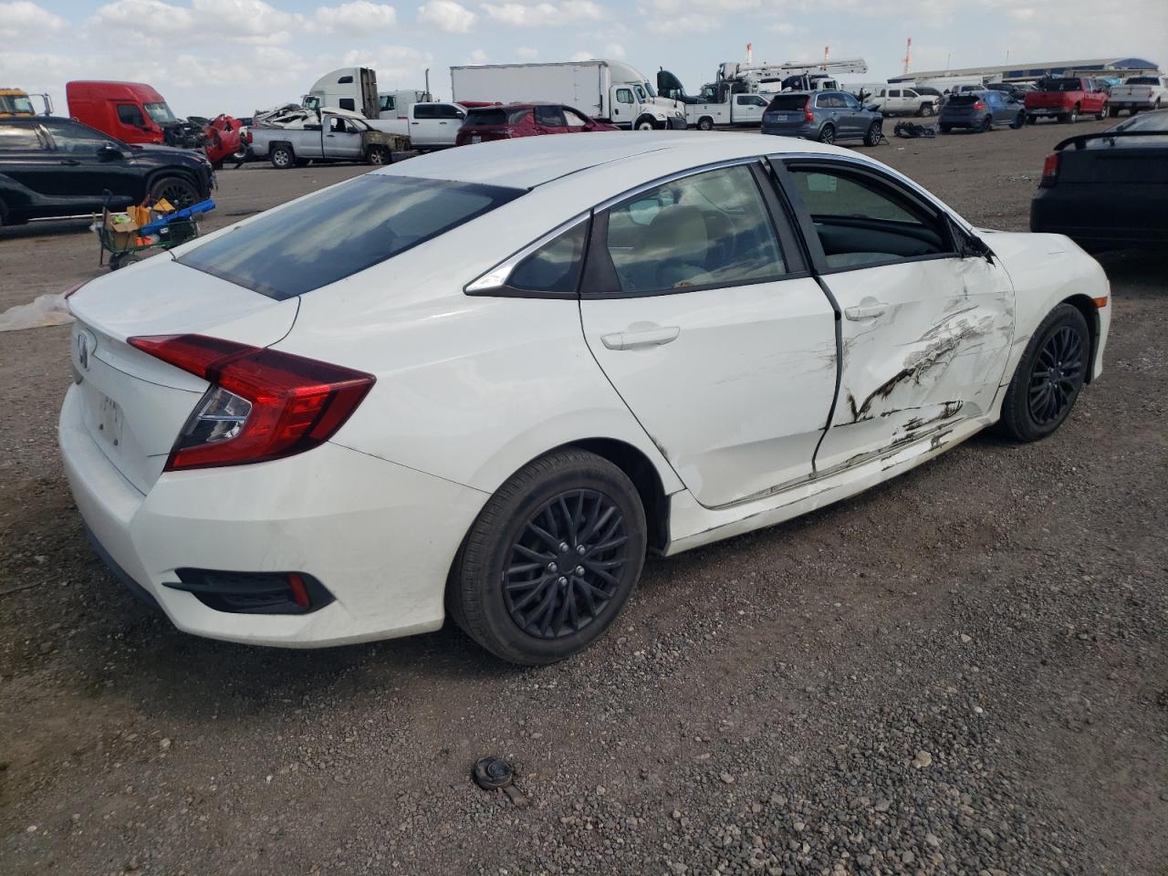 2018 Honda Civic VIN 19XFC2F54JE026142 Copart auction photo, side / minor dent/scratches damage thumbnail 3