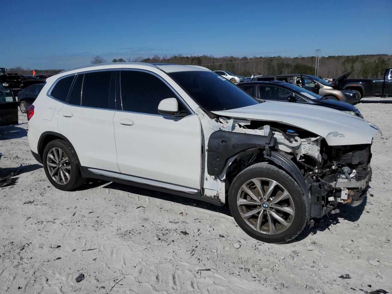 2019 BMW X3 VIN 5UXTR7C5XKLF33348 Copart auction photo, front end damage thumbnail 4