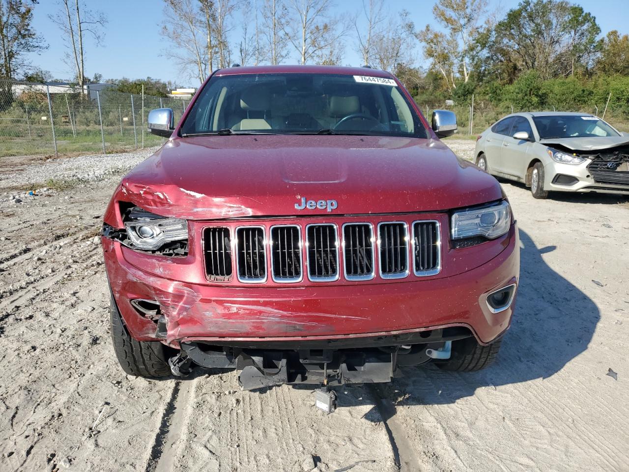2014 Jeep Grand Cherokee VIN 1C4RJEBG2EC249059 Copart auction photo, front end / minor dent/scratches damage thumbnail 5