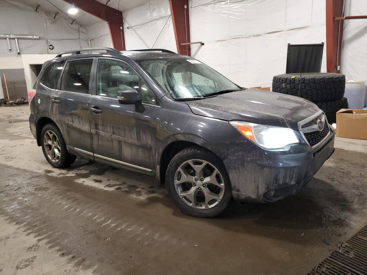2015 Subaru Forester VIN JF2SJAUC3FH801839 Copart auction photo, side / all over damage thumbnail 4