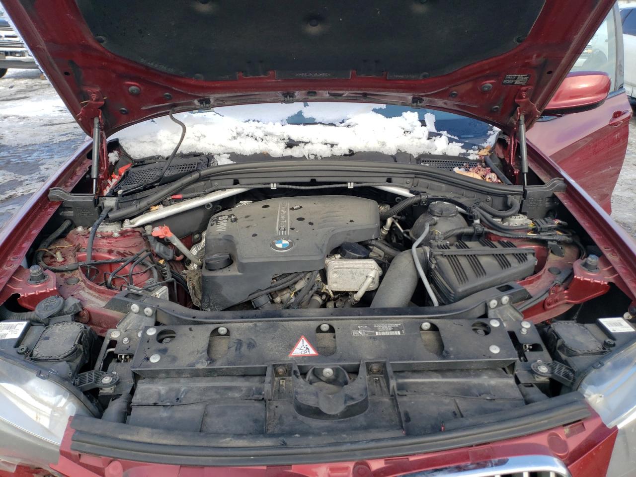 2014 BMW X3 VIN 5UXWX9C5XE0D27919 Copart auction photo, front end / minor dent/scratches damage thumbnail 12
