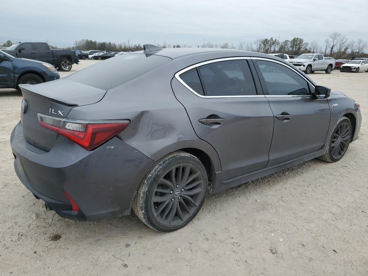 2020 Acura ILX VIN 19UDE2F88LA012344 Copart auction photo, side / rear end damage thumbnail 3