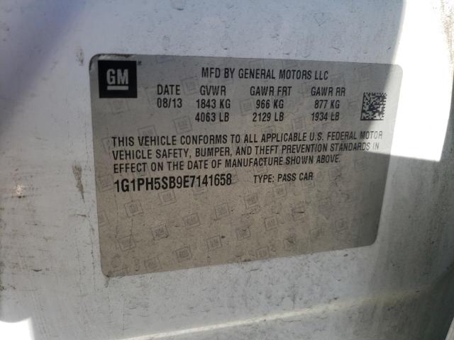 2014 Chevrolet Cruze VIN 1G1PH5SB9E7141658 Copart auction photo, rear end / front end damage thumbnail 12
