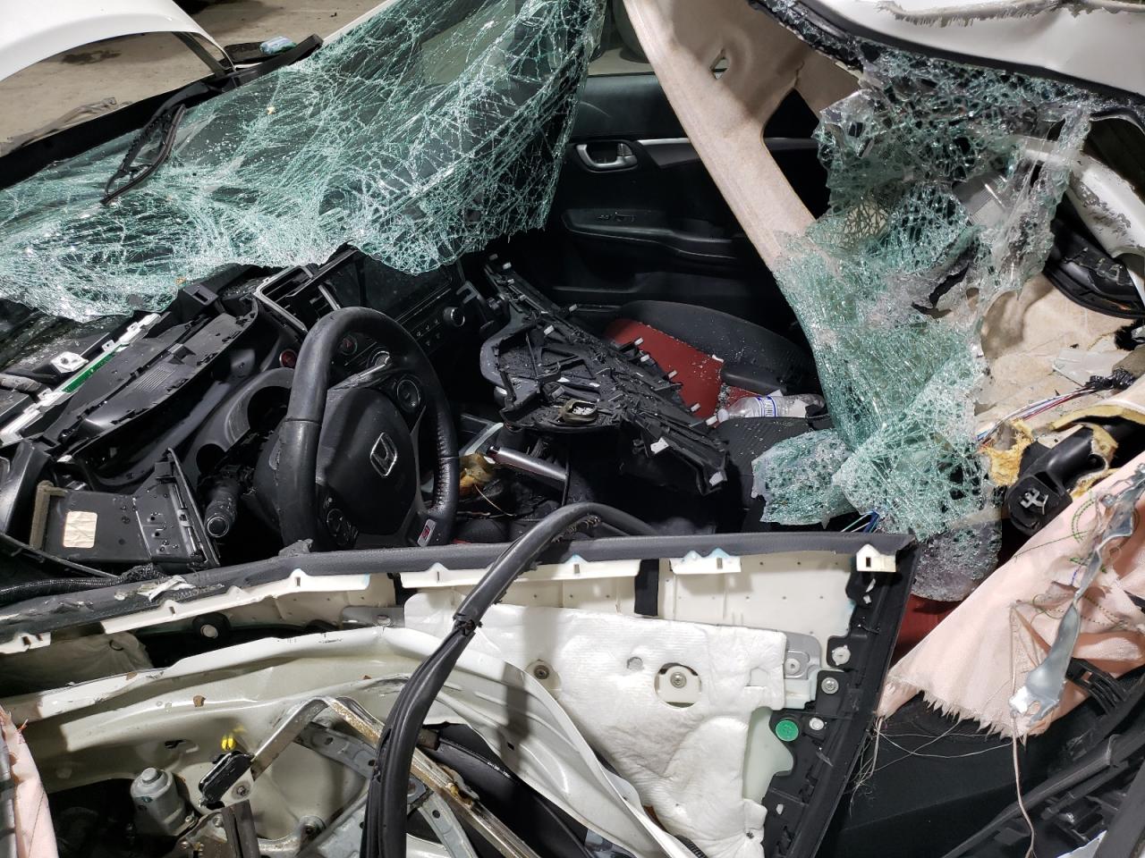 2015 Honda Civic VIN 2HGFB6E55FH700789 Copart auction photo, all over damage thumbnail 7