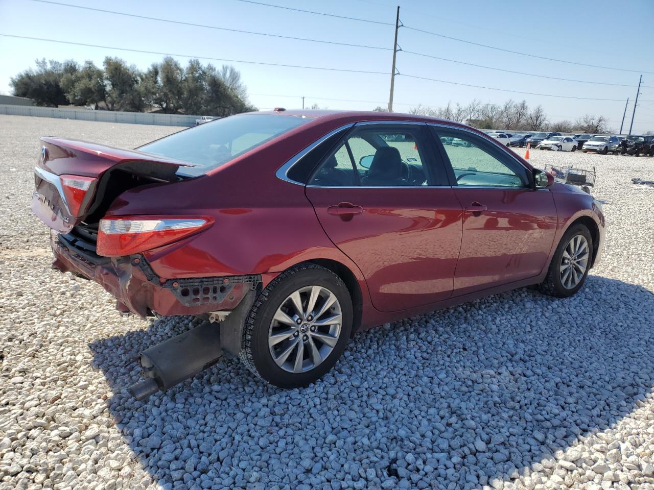 2016 Toyota Camry VIN 4T1BF1FK3GU525185 Copart auction photo, rear end damage thumbnail 3
