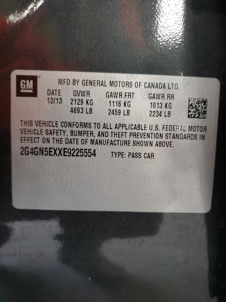 2014 Buick Regal VIN 2G4GN5EXXE9225554 Copart auction photo, rear end / front end damage thumbnail 13